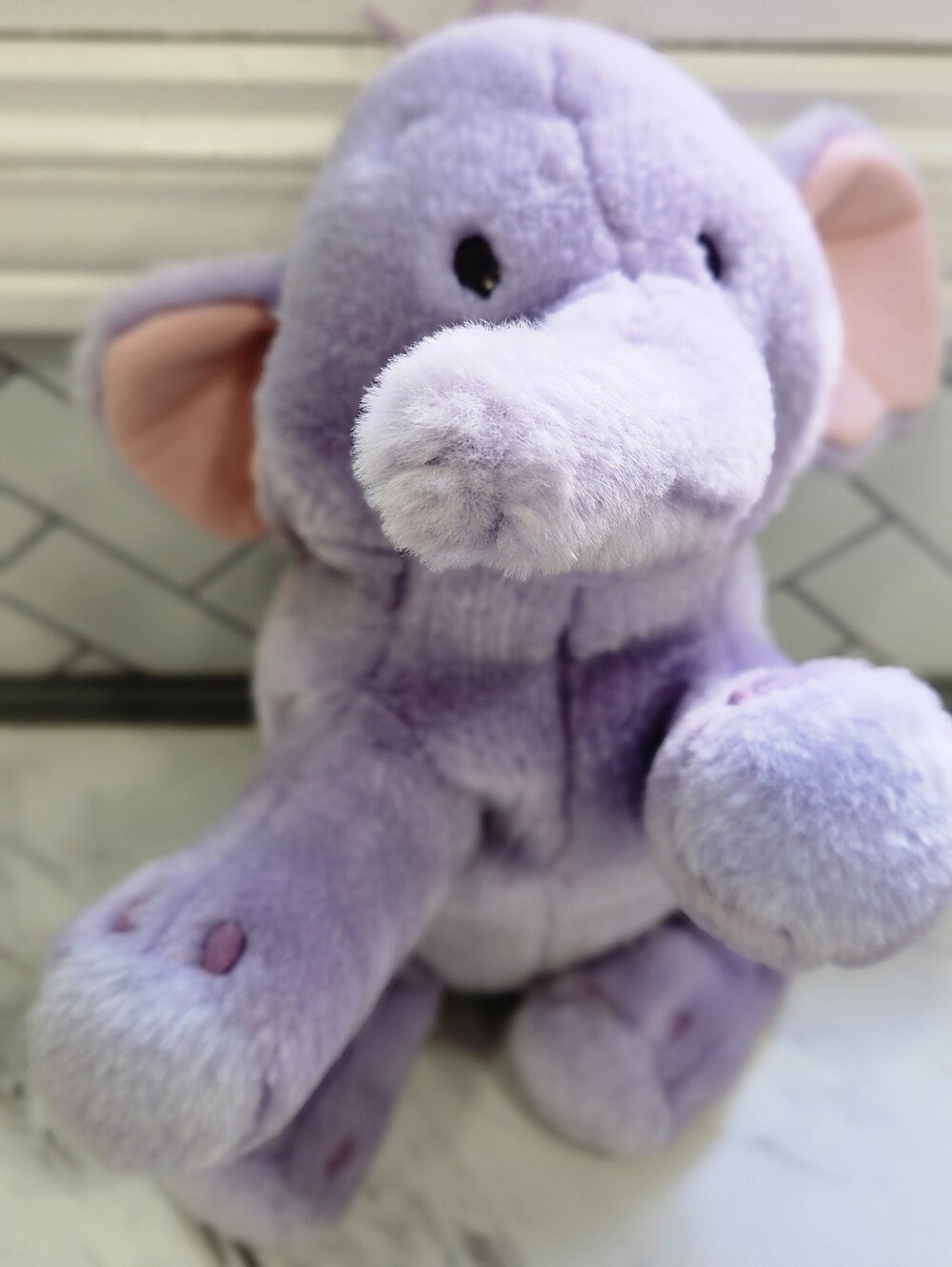 Official Disney Store Winnie Pooh Heffalump Lumpy Purple Elephant Plush